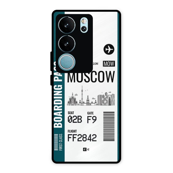 Moscow Boarding Pass Metal Back Case for Vivo V29