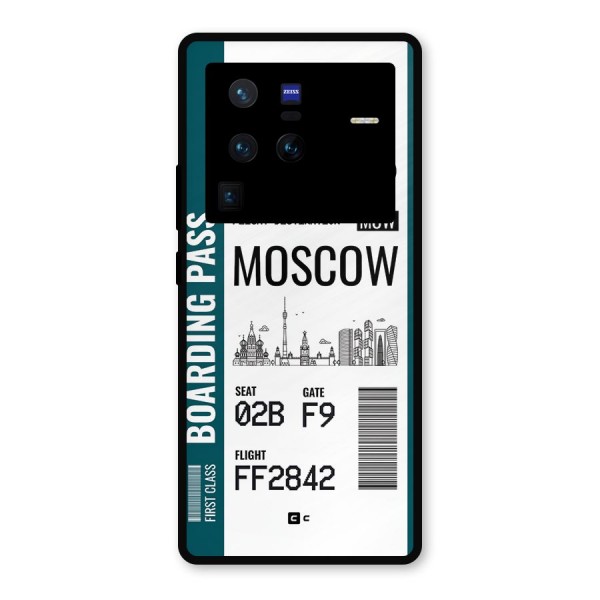 Moscow Boarding Pass Metal Back Case for Vivo X80 Pro