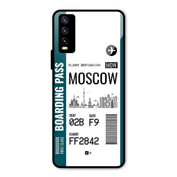 Moscow Boarding Pass Metal Back Case for Vivo Y20