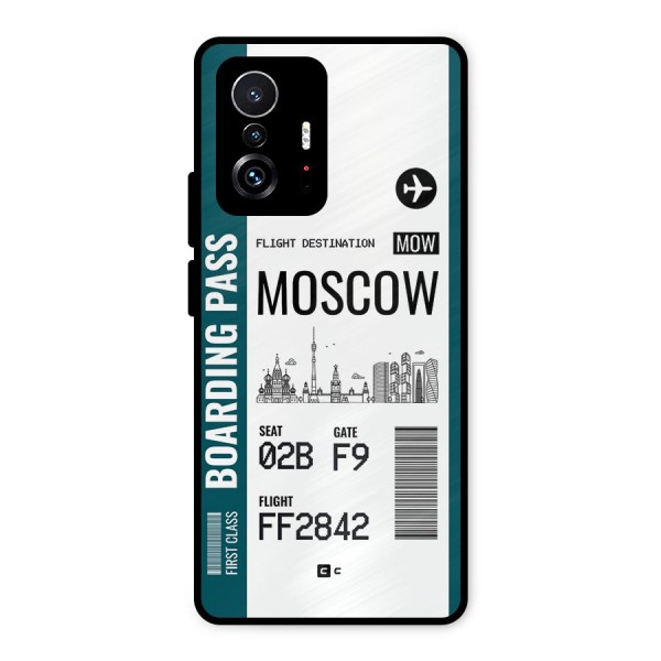 Moscow Boarding Pass Metal Back Case for Xiaomi 11T Pro