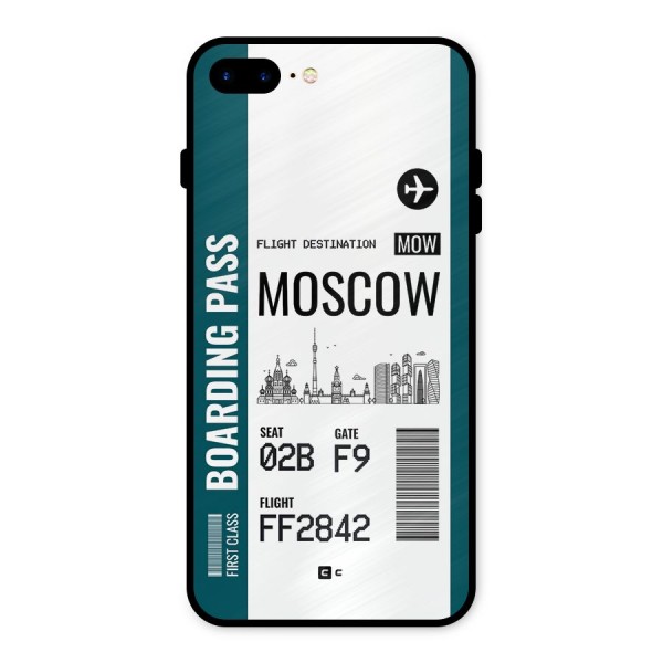 Moscow Boarding Pass Metal Back Case for iPhone 8 Plus