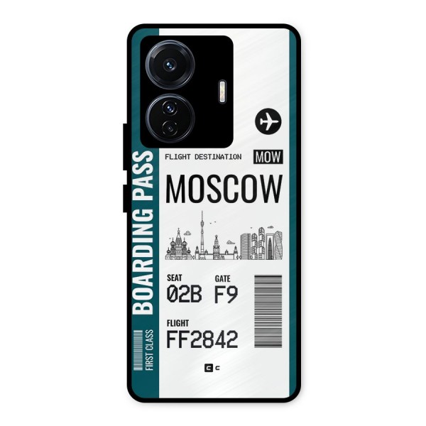 Moscow Boarding Pass Metal Back Case for iQOO Z6