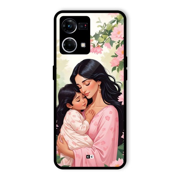 Mother Love Glass Back Case for Oppo F21 Pro 4G