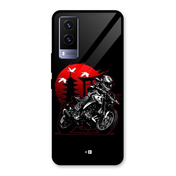 Moto Lean Glass Back Case for Vivo V21e 5G