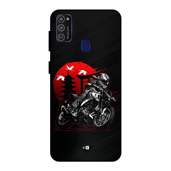 Moto Lean Metal Back Case for Galaxy M30s