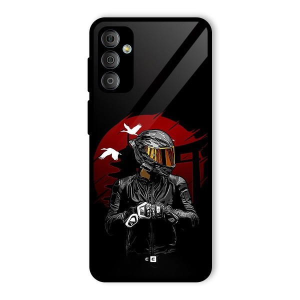 Moto Rider Ready Glass Back Case for Galaxy F23