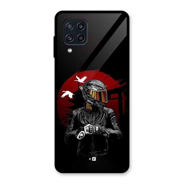 Moto Rider Ready Glass Back Case for Galaxy M32