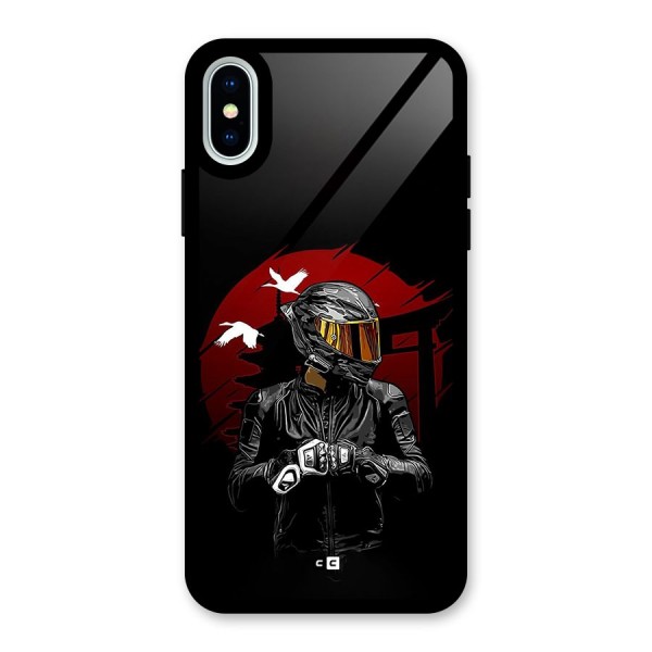 Moto Rider Ready Glass Back Case for iPhone X