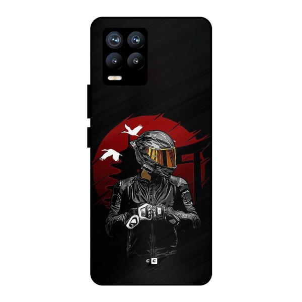 Moto Rider Ready Metal Back Case for Realme 8 Pro