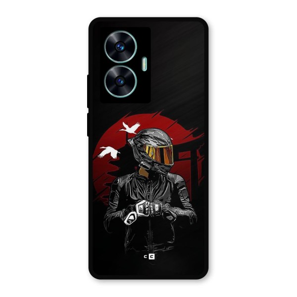 Moto Rider Ready Metal Back Case for Realme C55