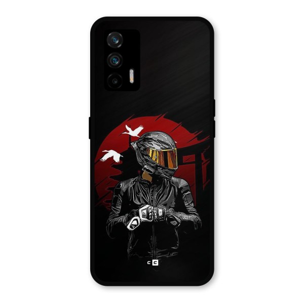 Moto Rider Ready Metal Back Case for Realme X7 Max