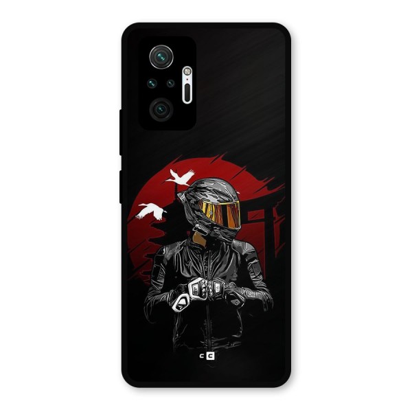 Moto Rider Ready Metal Back Case for Redmi Note 10 Pro Max