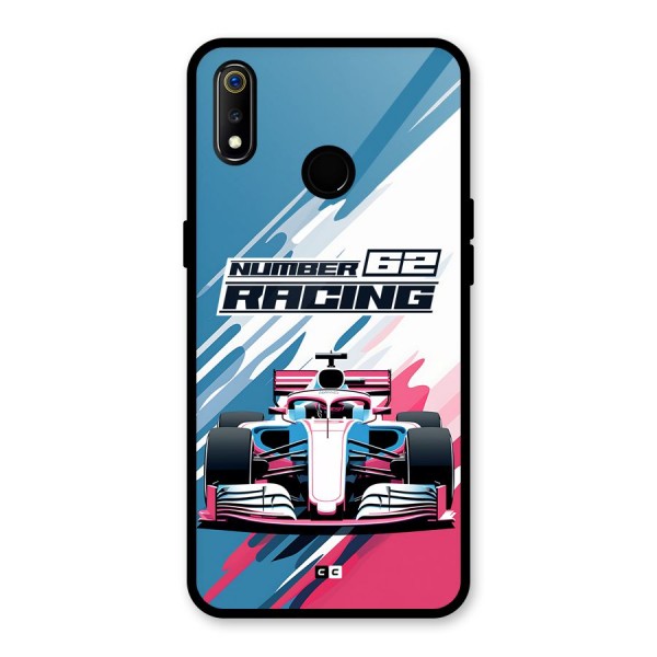 Motor Racing Glass Back Case for Realme 3