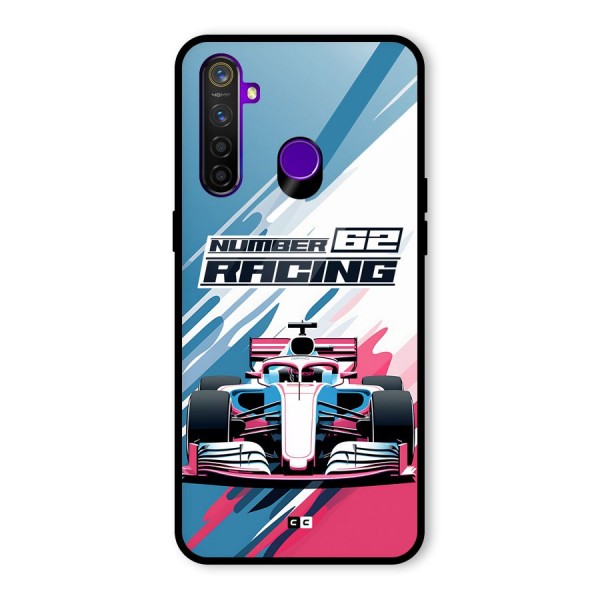 Motor Racing Glass Back Case for Realme 5 Pro