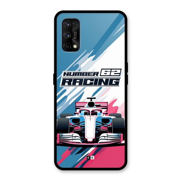 Motor Racing Glass Back Case for Realme 7 Pro