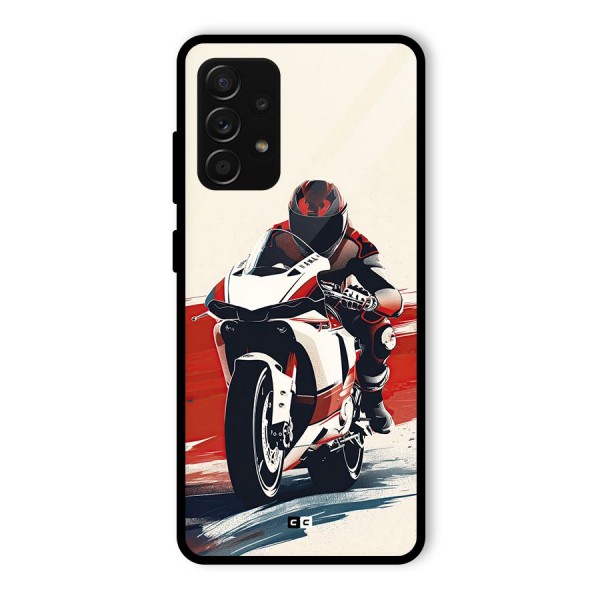 Motosport Rider Glass Back Case for Galaxy A53 5G