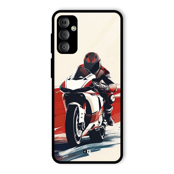 Motosport Rider Glass Back Case for Galaxy F23