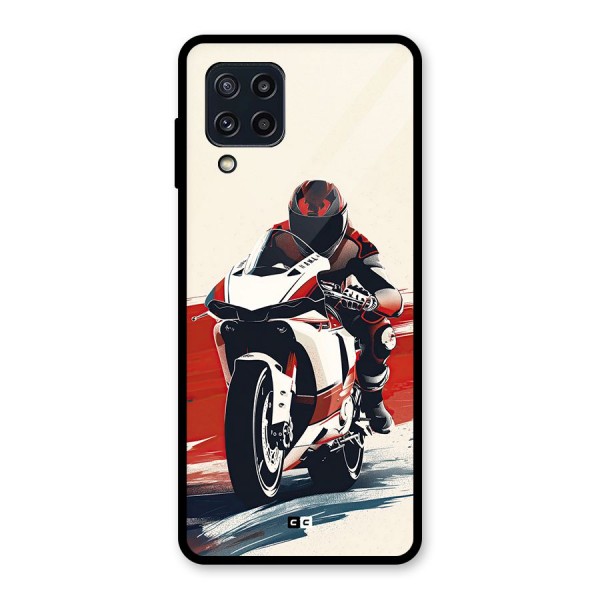 Motosport Rider Glass Back Case for Galaxy M32