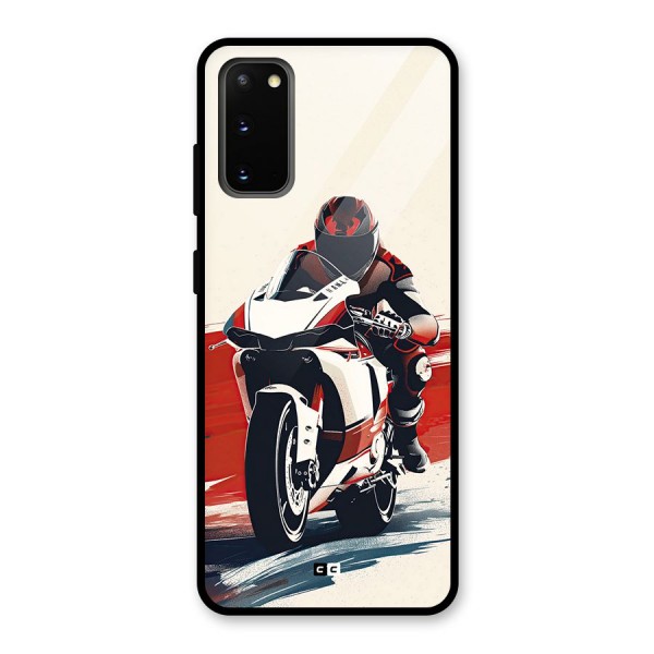 Motosport Rider Glass Back Case for Galaxy S20