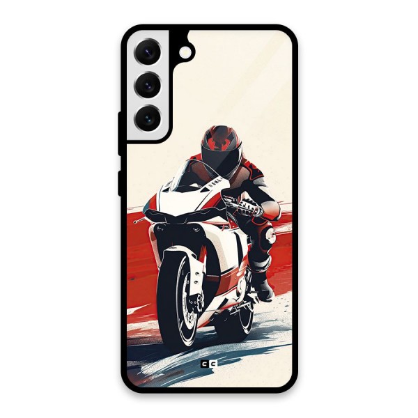 Motosport Rider Glass Back Case for Galaxy S22 Plus 5G