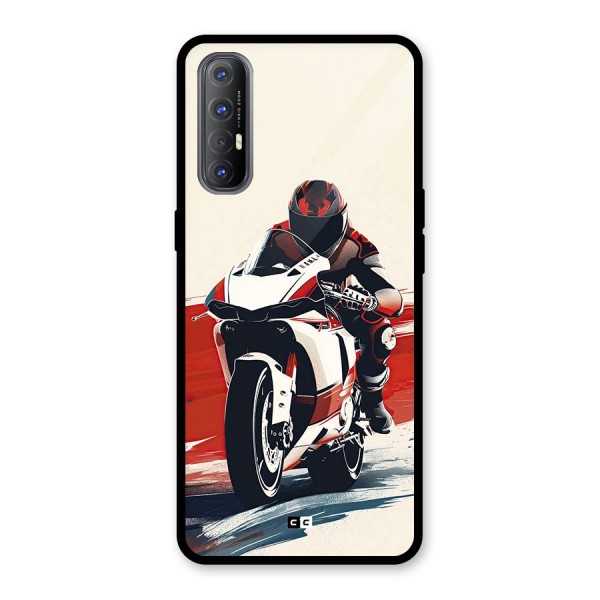 Motosport Rider Glass Back Case for Oppo Reno3 Pro