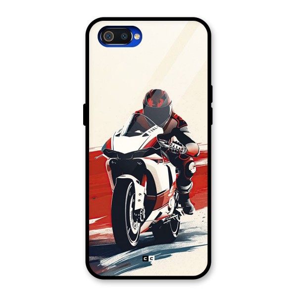 Motosport Rider Glass Back Case for Realme C2