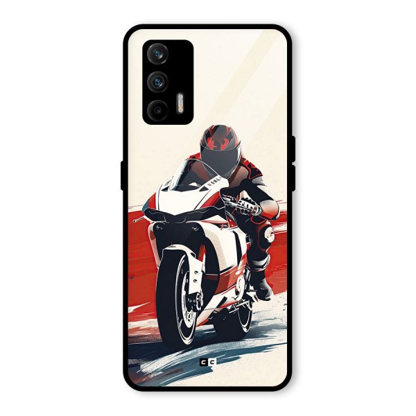 Motosport Rider Glass Back Case for Realme X7 Max