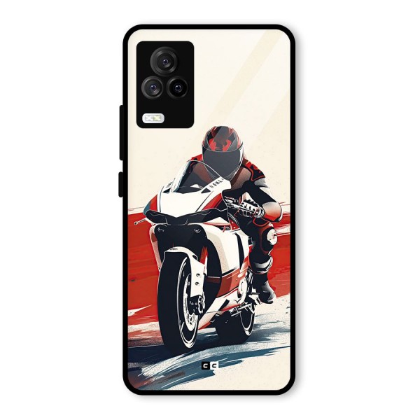 Motosport Rider Glass Back Case for Vivo iQOO 7 Legend 5G