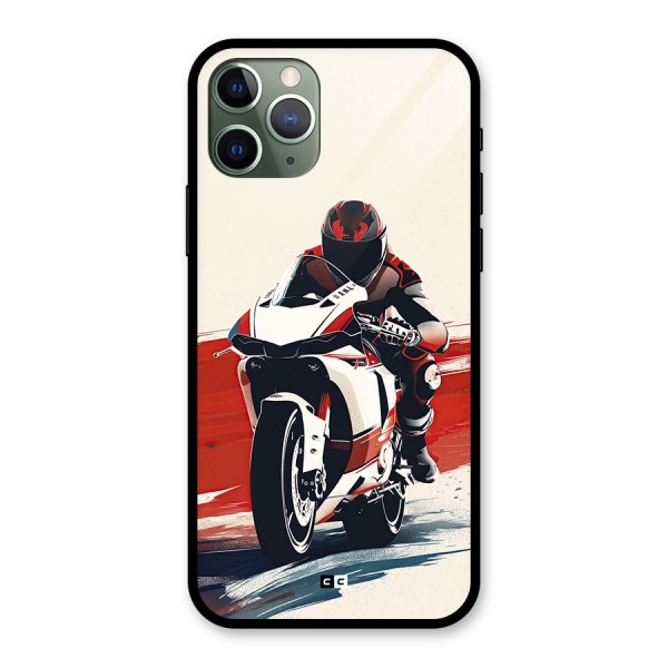 Motosport Rider Glass Back Case for iPhone 11 Pro