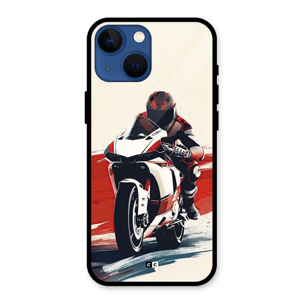 Motosport Rider Glass Back Case for iPhone 13 Mini