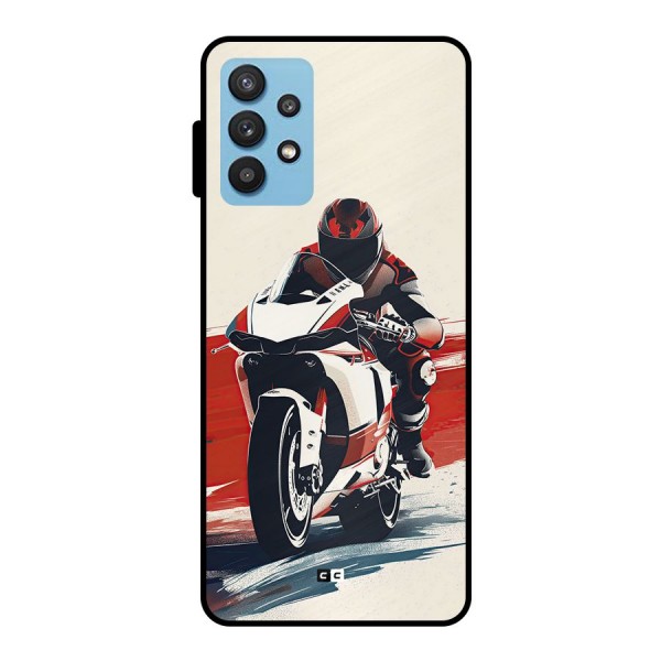 Motosport Rider Metal Back Case for Galaxy M32 5G