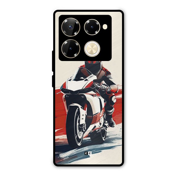 Motosport Rider Metal Back Case for Infinix Note 40 Pro Plus