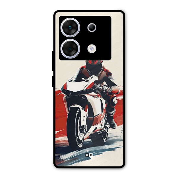 Motosport Rider Metal Back Case for Infinix Zero 30 5G