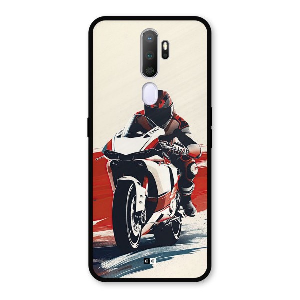 Motosport Rider Metal Back Case for Oppo A5 (2020)
