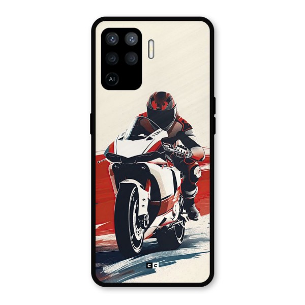 Motosport Rider Metal Back Case for Oppo F19 Pro