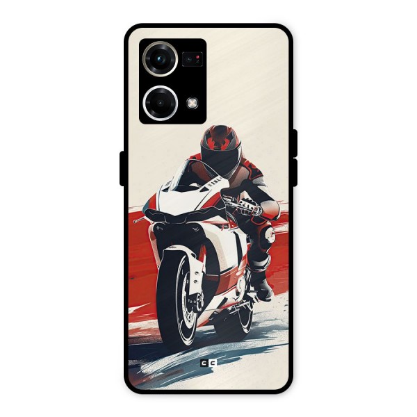 Motosport Rider Metal Back Case for Oppo F21s Pro 4G