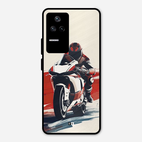 Motosport Rider Metal Back Case for Poco F4 5G