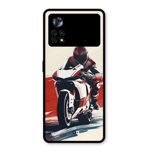 Motosport Rider Metal Back Case for Poco X4 Pro 5G