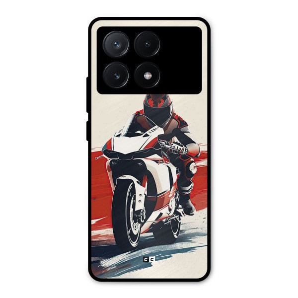 Motosport Rider Metal Back Case for Poco X6 Pro