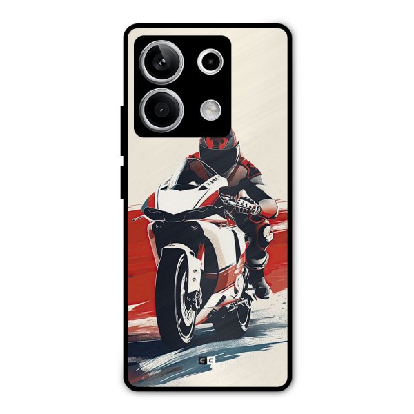 Motosport Rider Metal Back Case for Redmi Note 13 5G