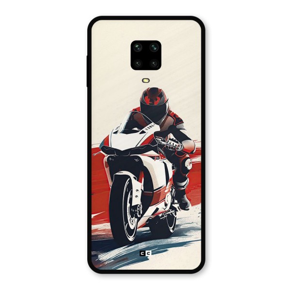 Motosport Rider Metal Back Case for Redmi Note 9 Pro Max