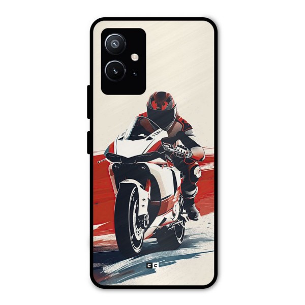 Motosport Rider Metal Back Case for Vivo T1 5G