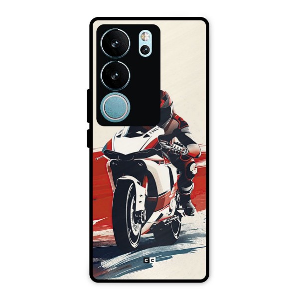 Motosport Rider Metal Back Case for Vivo V29