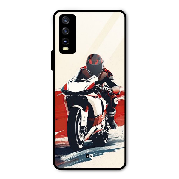 Motosport Rider Metal Back Case for Vivo Y20i
