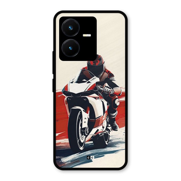Motosport Rider Metal Back Case for Vivo Y22