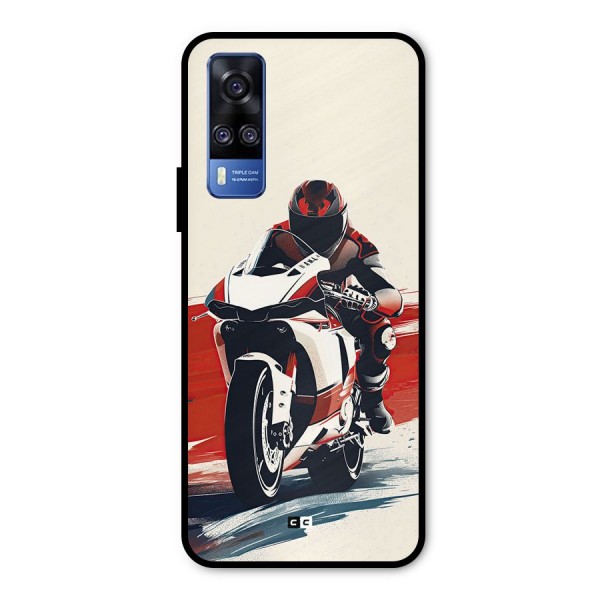Motosport Rider Metal Back Case for Vivo Y51A