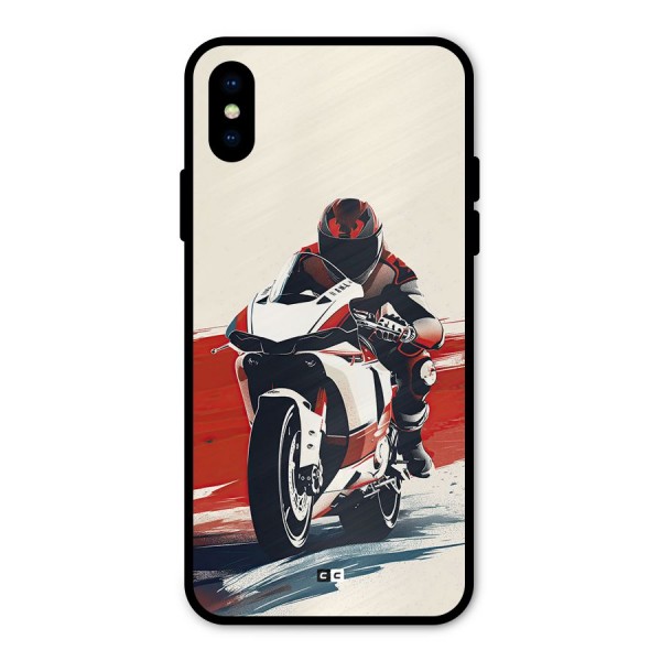 Motosport Rider Metal Back Case for iPhone XS
