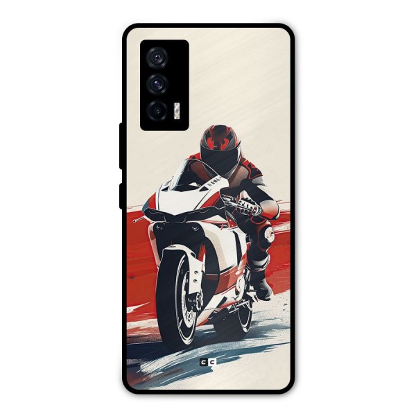 Motosport Rider Metal Back Case for iQOO 7 5G