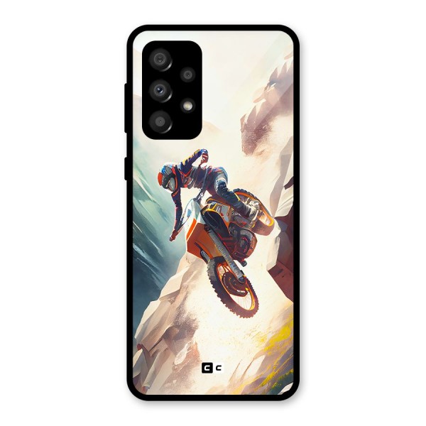 Mountain Biker Glass Back Case for Galaxy A32