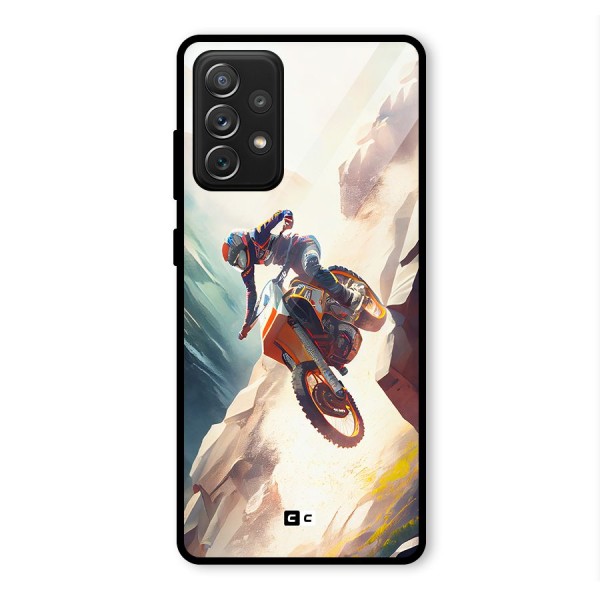 Mountain Biker Glass Back Case for Galaxy A72